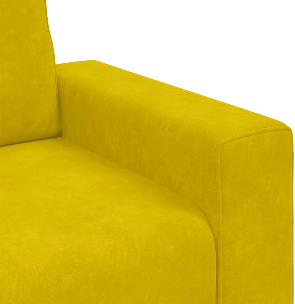 Sofa-kėdė, geltona, 100x77x82 cm, aksomas