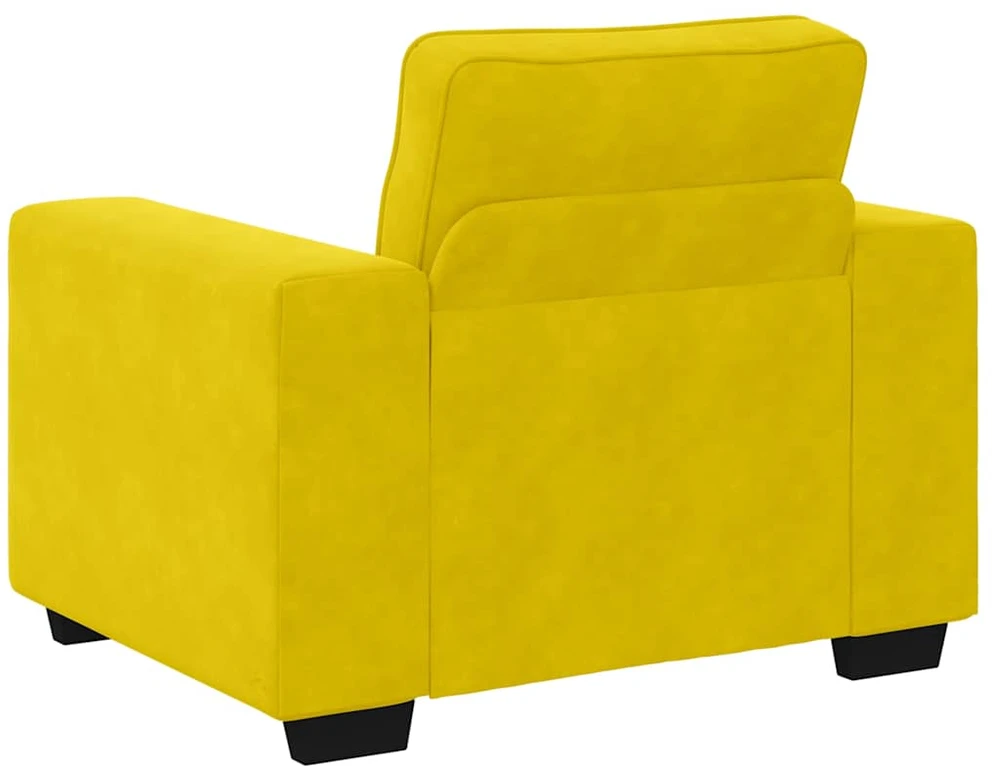 Sofa-kėdė, geltona, 100x77x82 cm, aksomas