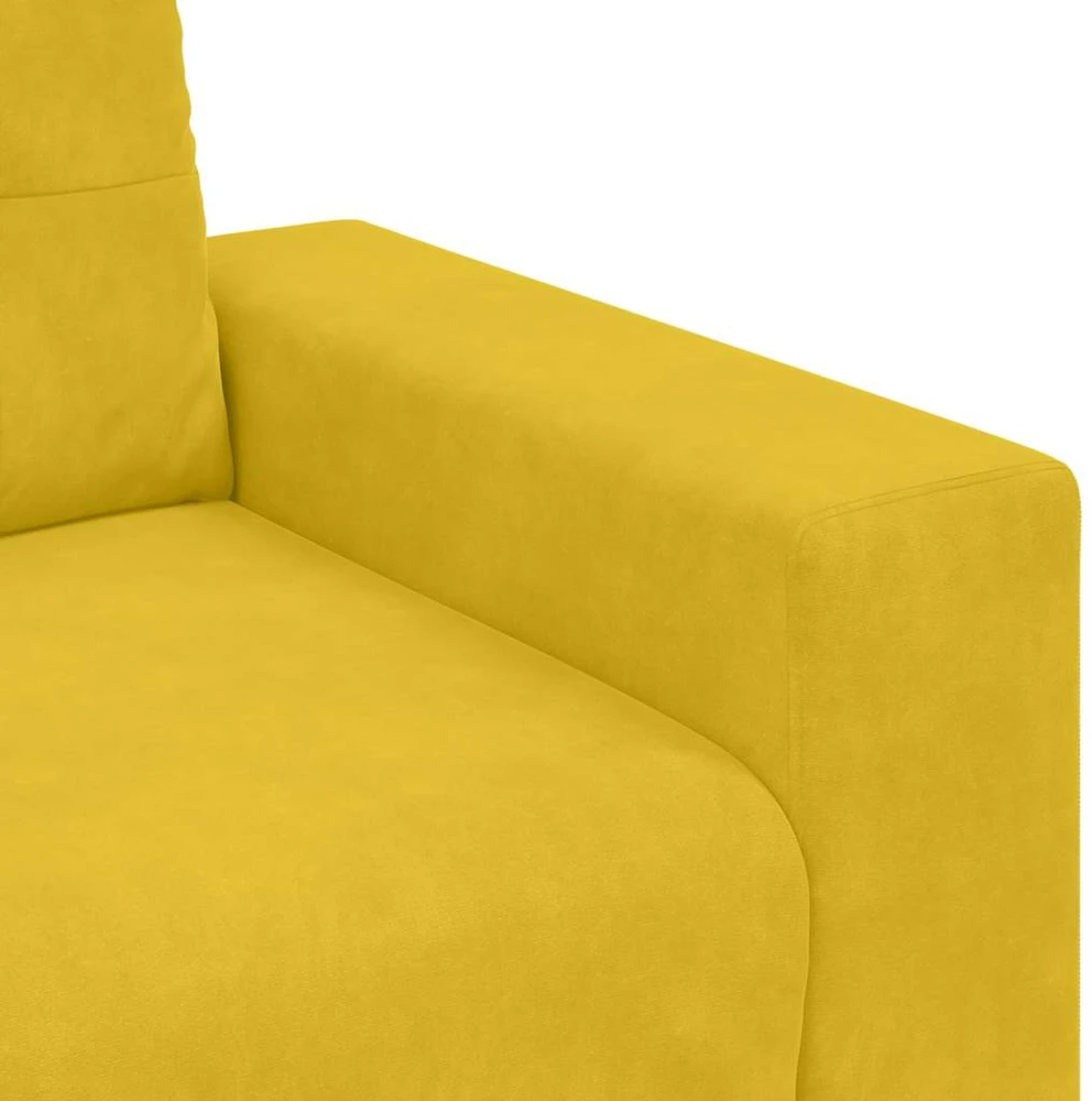 Sofa-kėdė, geltona, 100x78x80 cm, aksomas