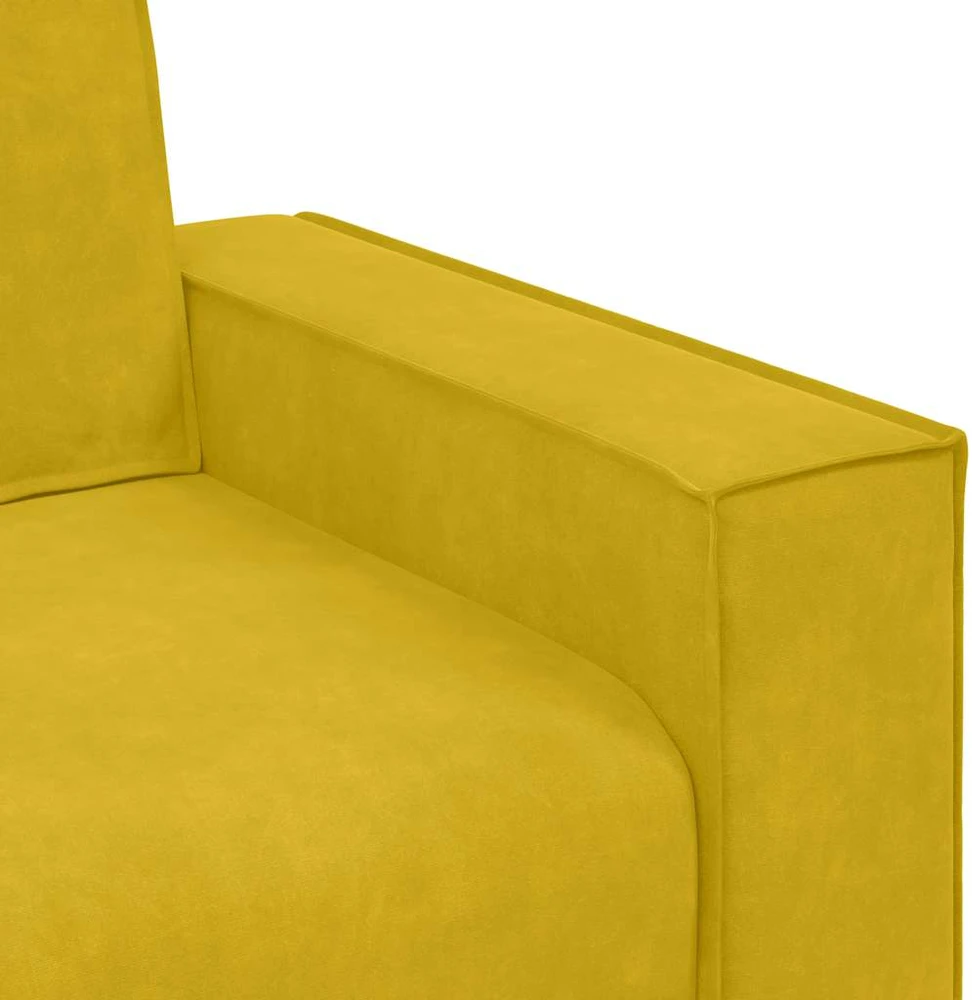 Sofa-kėdė, geltona, 100x78x84 cm, aksomas