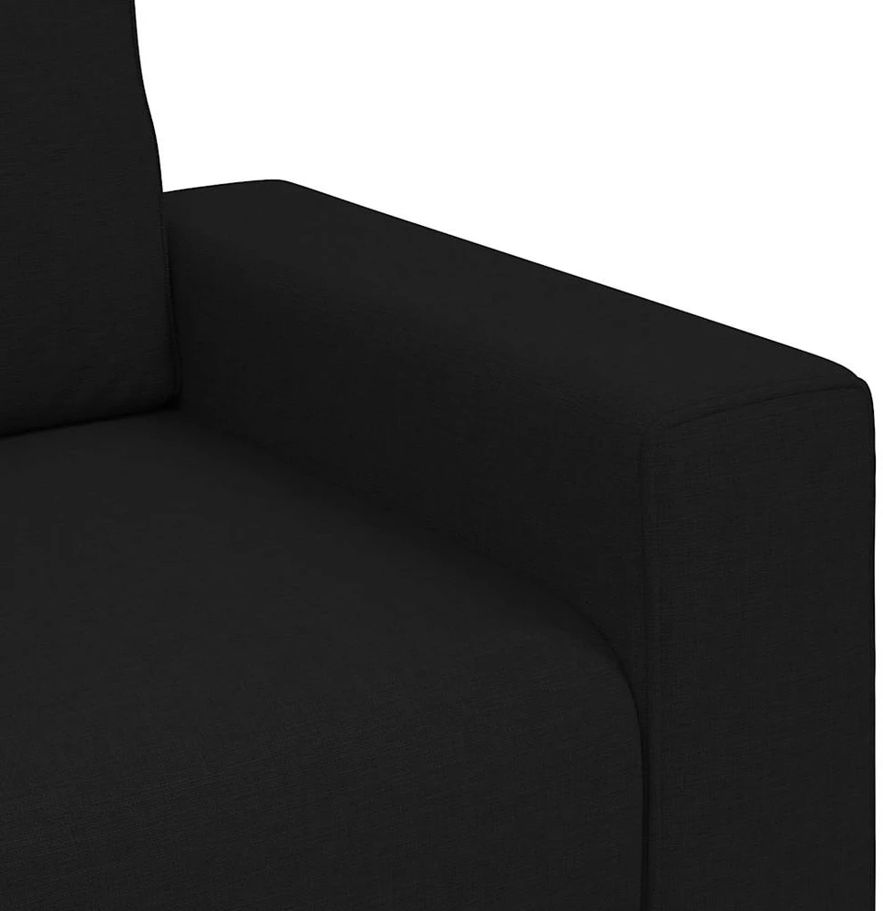 Sofa-kėdė, juoda, 100x77x82 cm, audinys