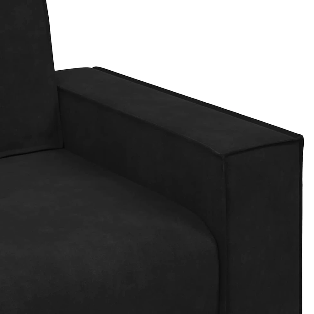 Sofa-kėdė, juoda, 100x78x84 cm, aksominis