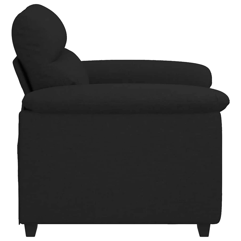 Sofa-kėdė, juoda, 100x81x84 cm, audinys