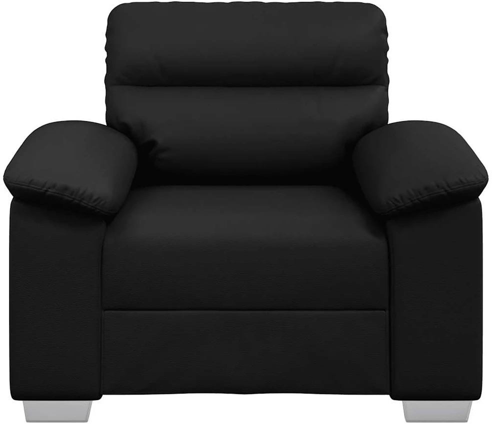 Sofa-kėdė, juoda, 100x81x84 cm, dirbtinė oda