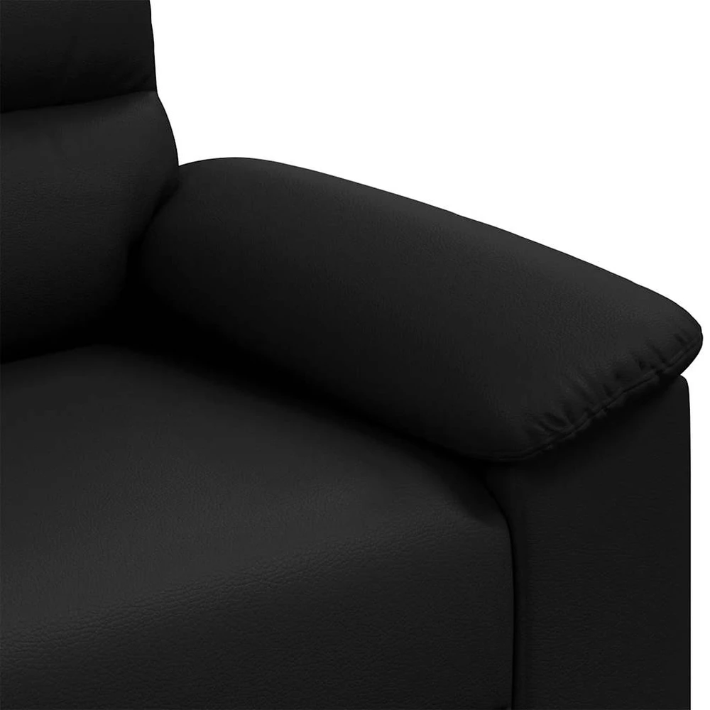 Sofa-kėdė, juoda, 100x81x84 cm, dirbtinė oda