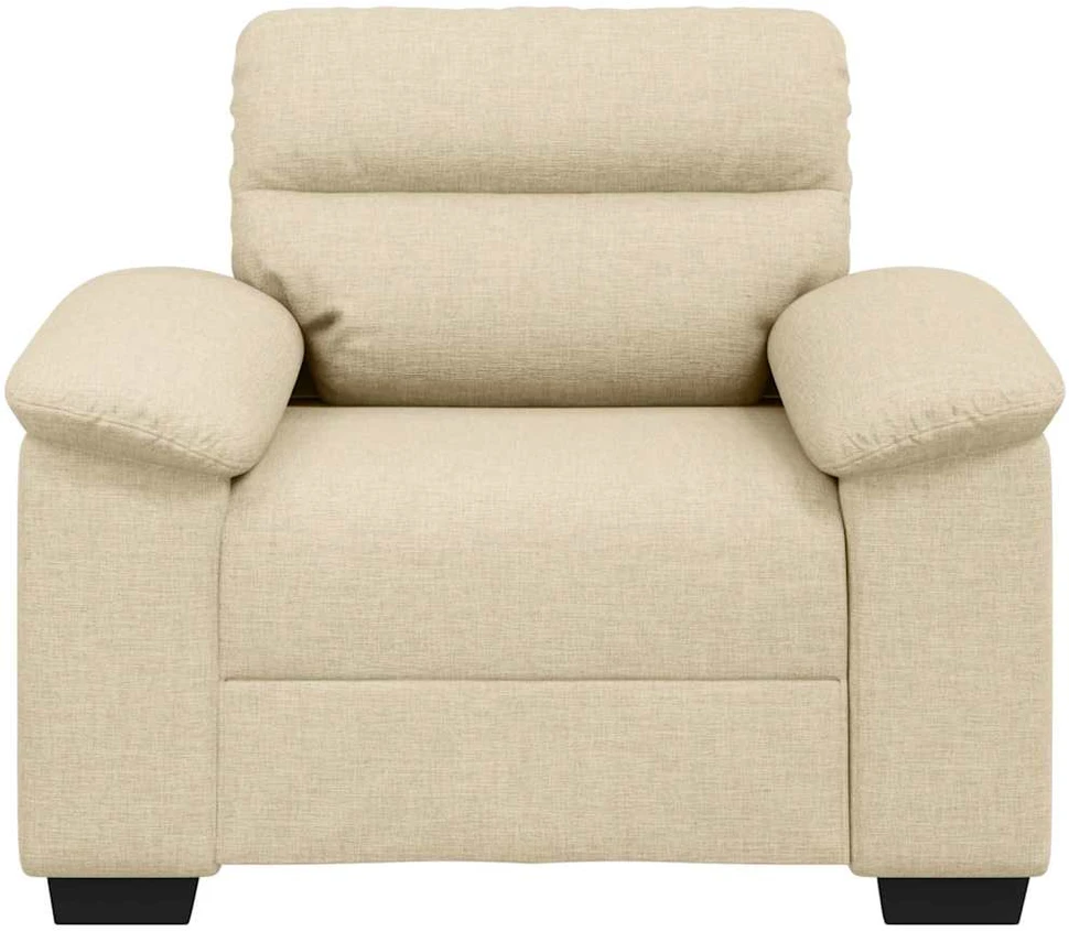 Sofa-kėdė, kreminės spalvos, 100x81x84 cm, audinys