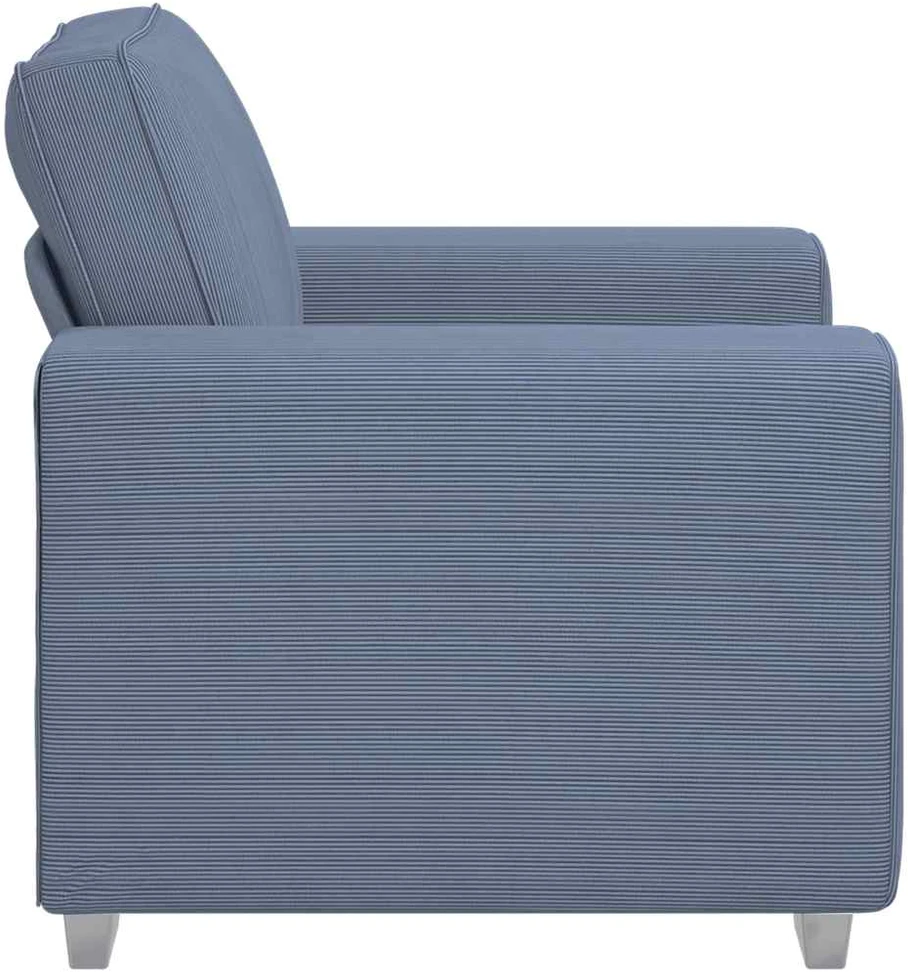 Sofa-kėdė, mėlyna, 100x77x82 cm, velvetas, audinys