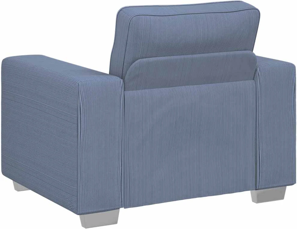 Sofa-kėdė, mėlyna, 100x77x82 cm, velvetas, audinys