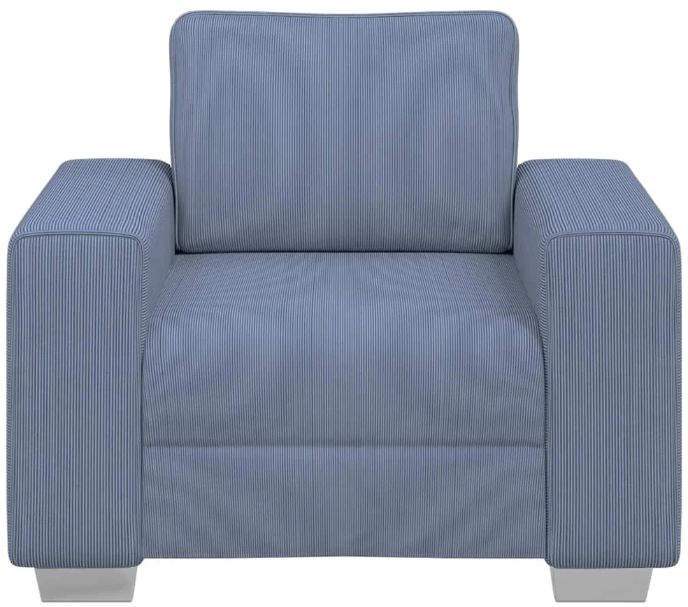 Sofa-kėdė, mėlyna, 100x77x82 cm, velvetas, audinys