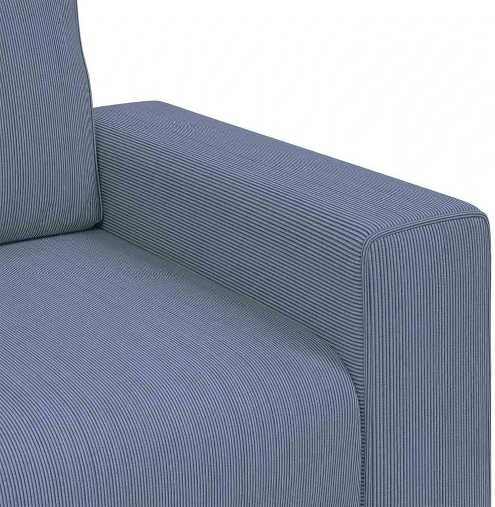 Sofa-kėdė, mėlyna, 100x77x82 cm, velvetas, audinys
