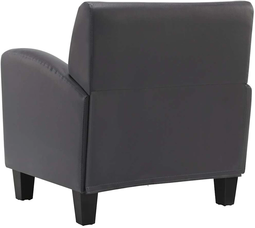Fotelis Sofa kėdė, pilkos spalvos, dirbtinė oda