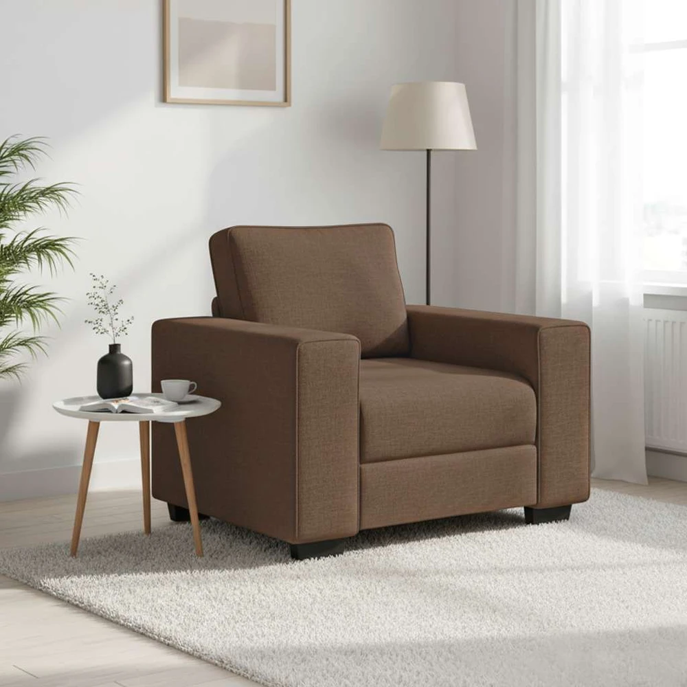 Sofa-kėdė, ruda, 100x77x82 cm, audinys