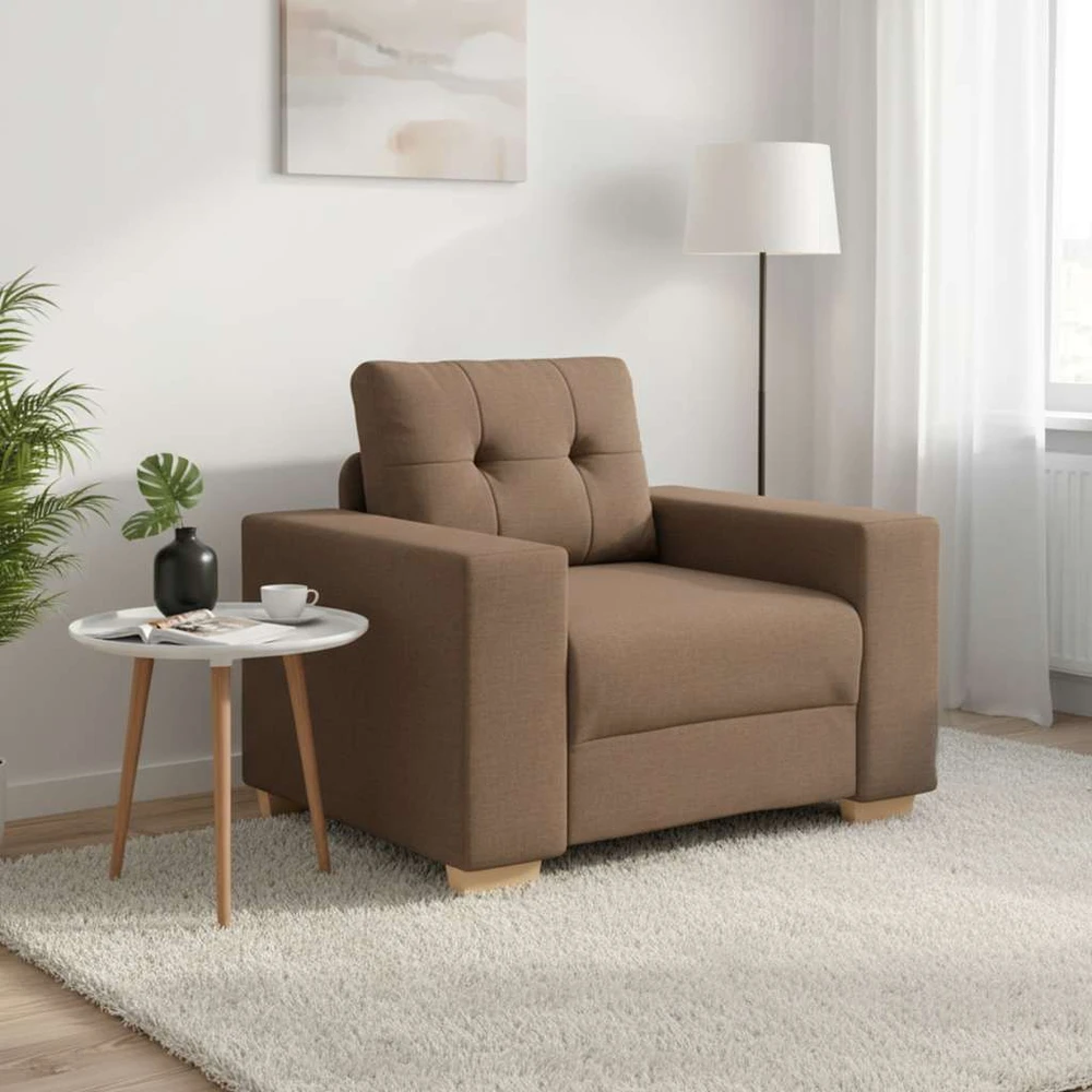 Sofa-kėdė, ruda, 100x78x80 cm, audinys