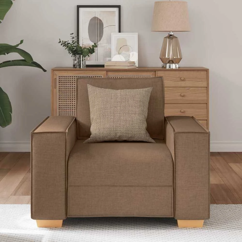 Sofa-kėdė, ruda, 100x78x84 cm, audinys
