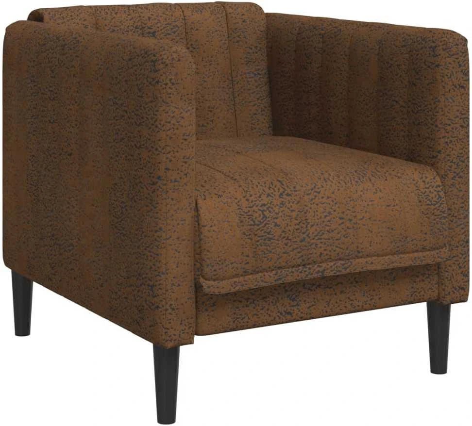 Sofa kėdė, rudos spalvos, dirbtinė versta oda