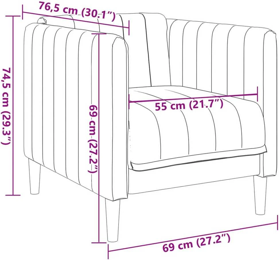 Sofa kėdė, rudos spalvos, dirbtinė versta oda
