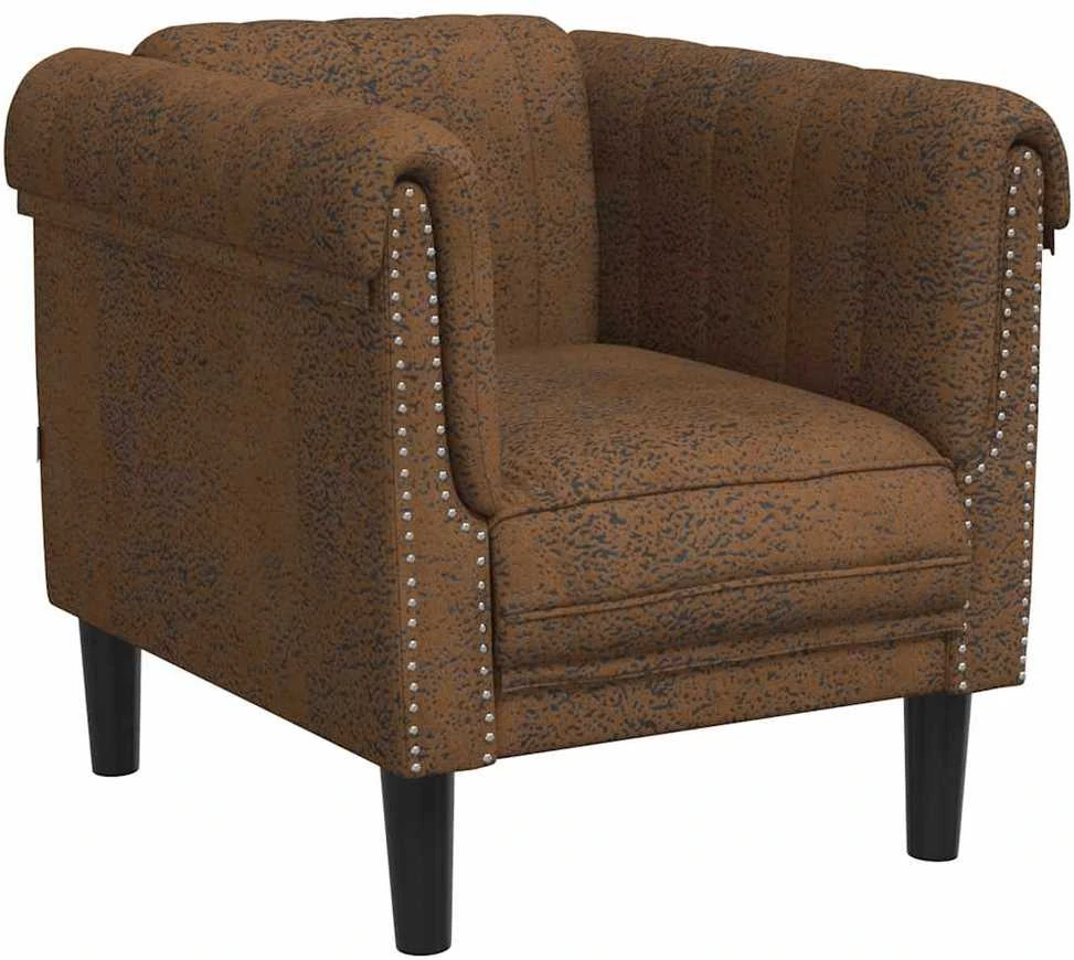 Sofa Krėslas, rudos spalvos, aksomas