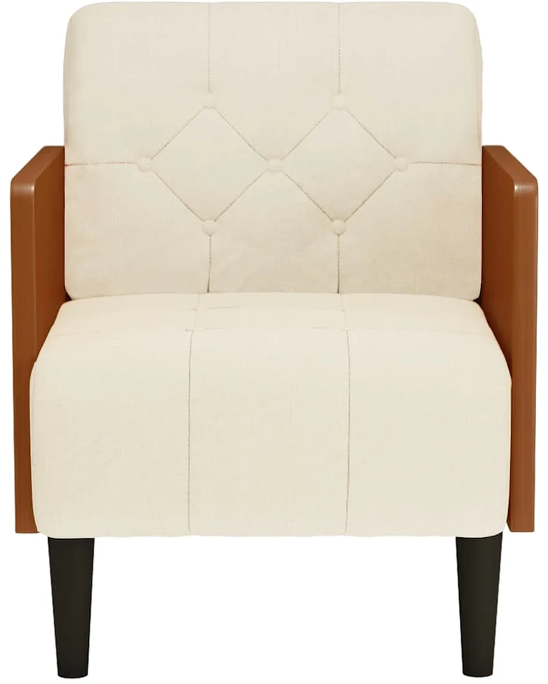Fotelis Sofa-kėdė su porankiais, 55 cm, linas