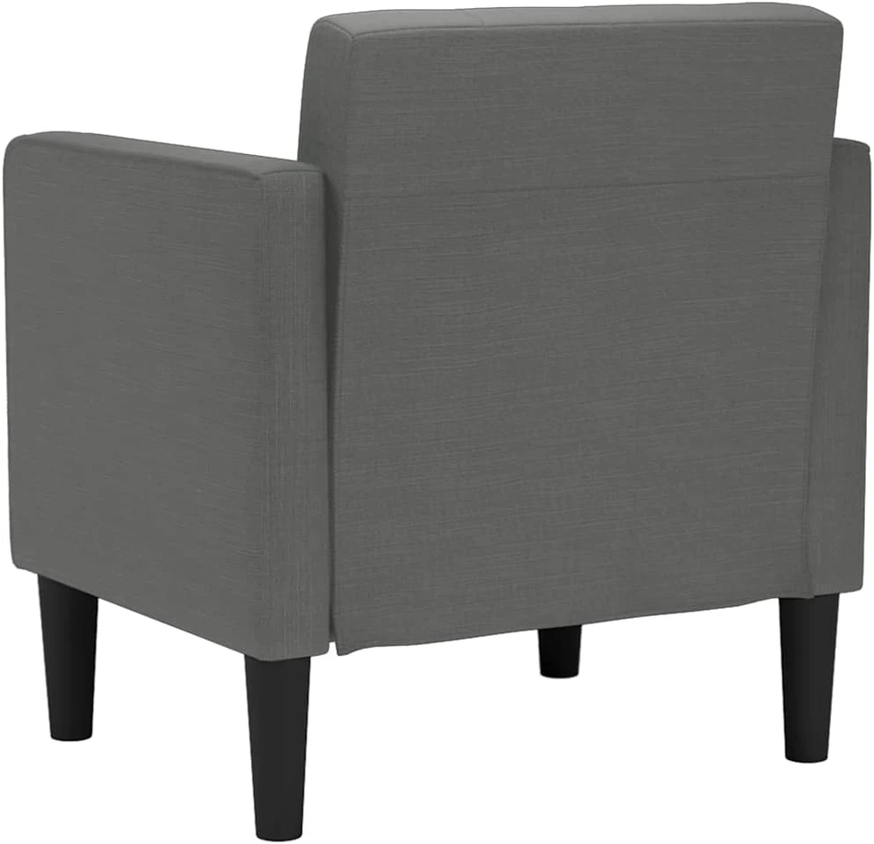 Fotelis Sofa-kėdė su porankiais, tamsiai pilka, 53 cm, audinys