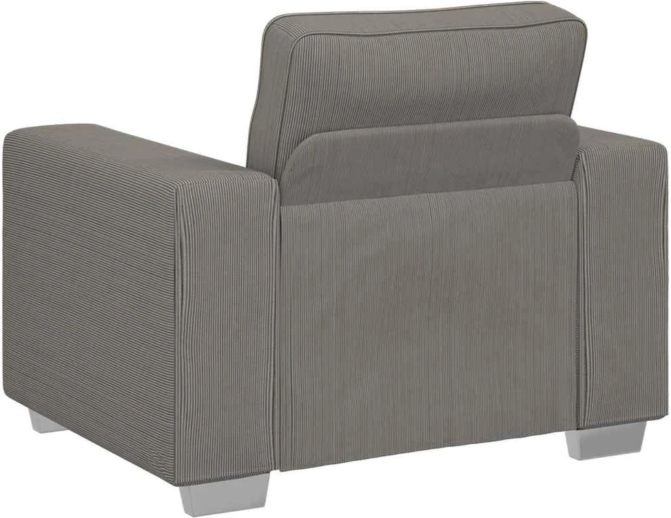 Sofa-kėdė, šviesiai pilka, 100x77x82 cm, velvetas, audinys