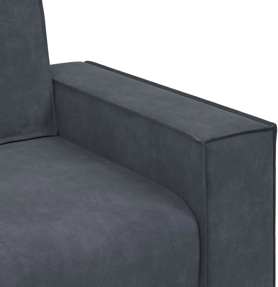Sofa-kėdė, tamsiai pilka, 100x78x84 cm, aksomas