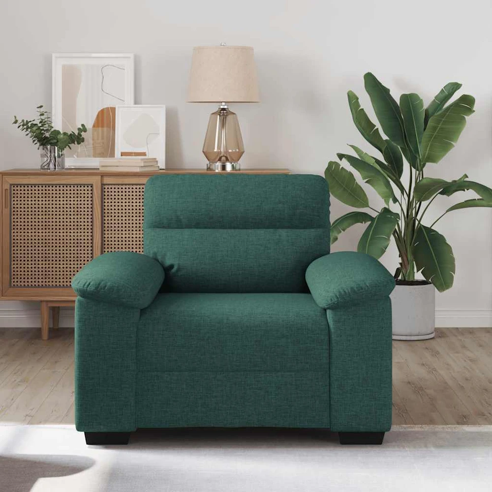 Sofa-kėdė, tamsiai žalia, 100x81x84 cm, audinys