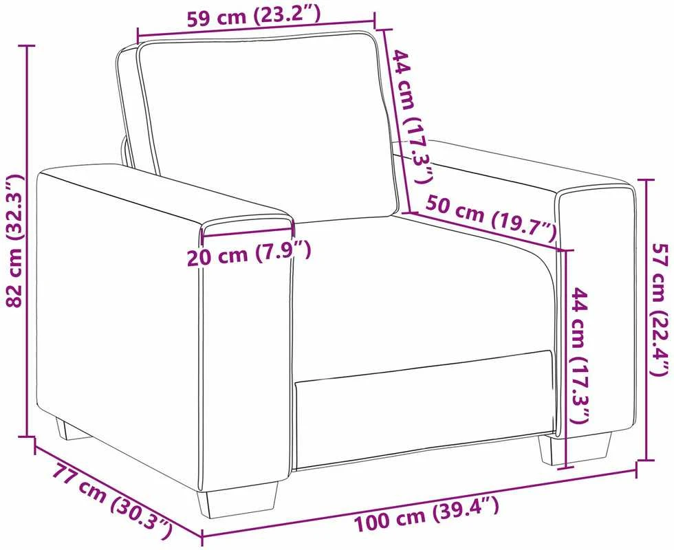 Sofa Kėdė Tamsiai žalia 100 cm audinys