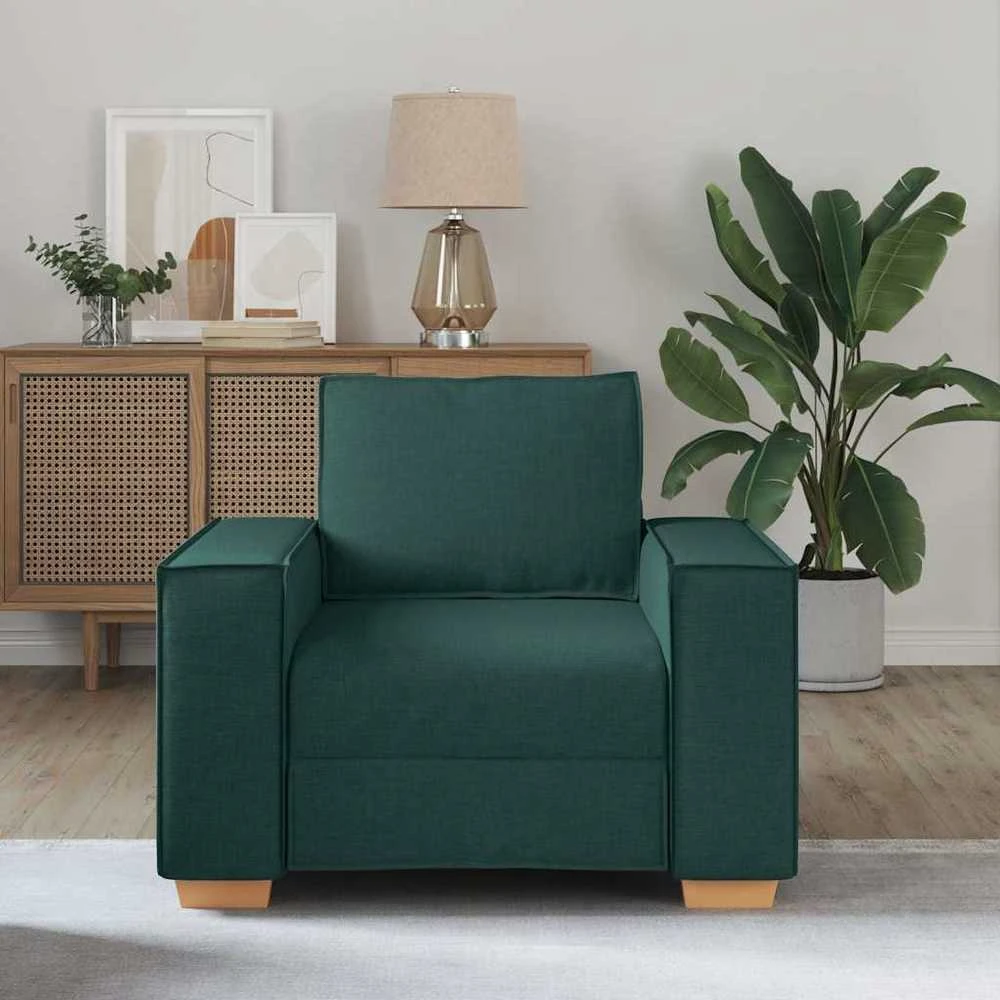 Sofa-kėdė, tamsiai žalia, 100x78x84 cm, audinys
