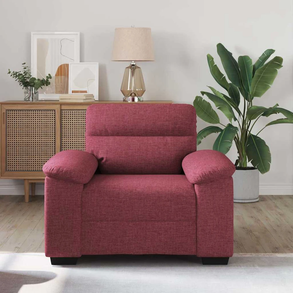 Sofa-kėdė, vyno raudonumo, 100x81x84 cm, audinys
