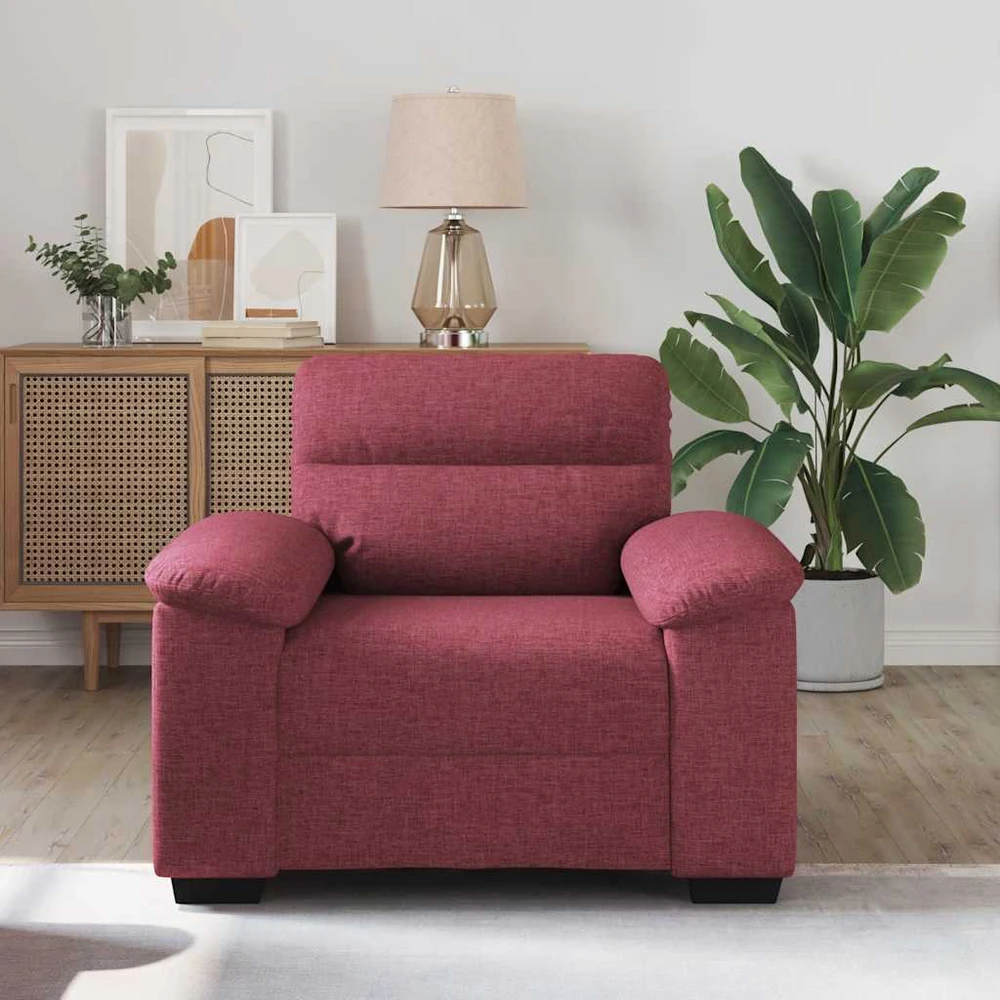 Sofa-kėdė, vyno raudonumo, 100x81x84 cm, audinys