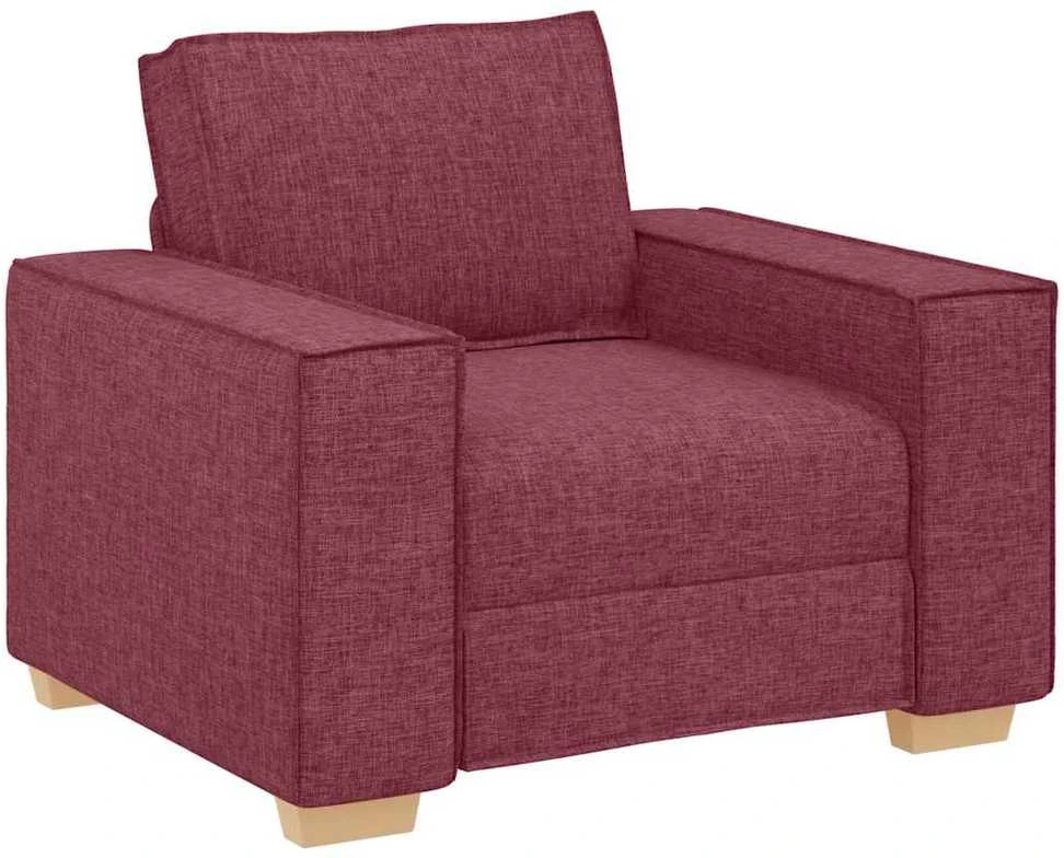 Sofa-kėdė, vyno raudonumo, 100x78x84 cm, audinys