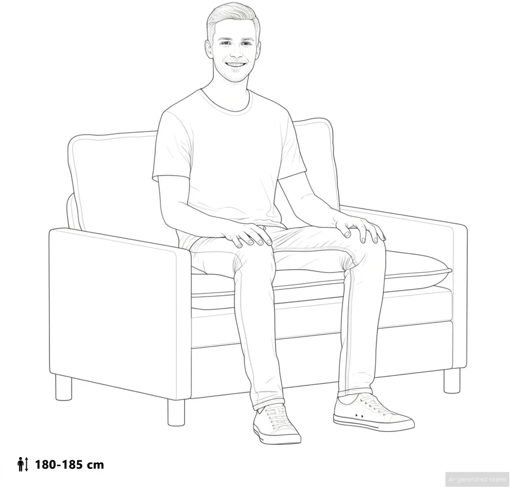 Sofa Kreminė 126 x 81 x 87,5 cm Poliesteris