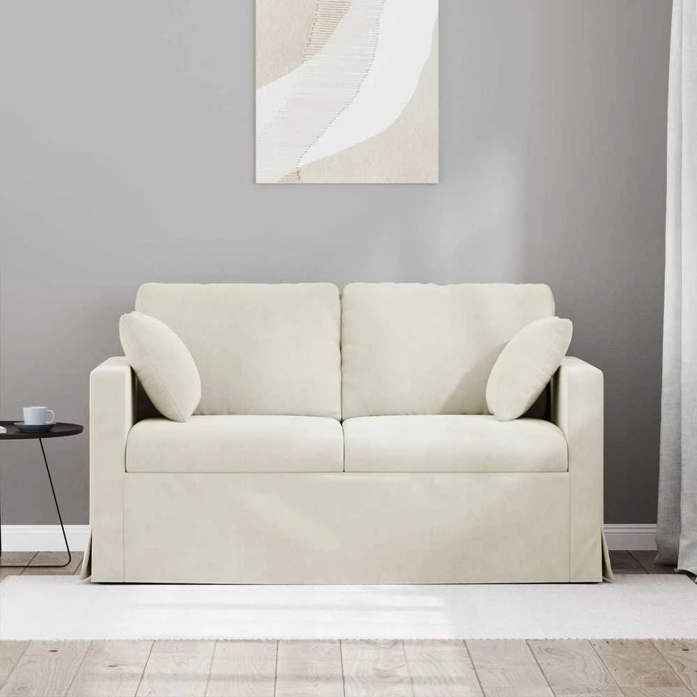 Sofa Kreminė 138 x 78 x 80 cm Aksomas