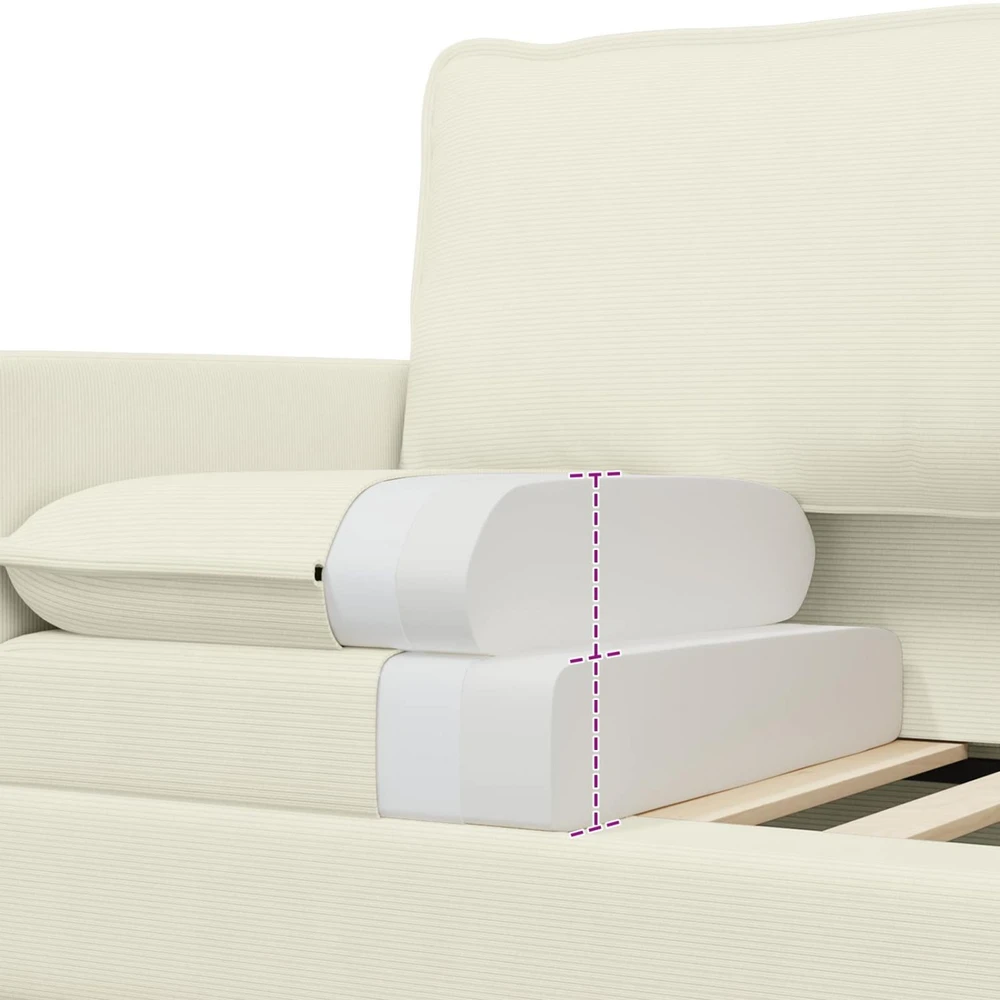Sofa Kreminė 156 x 81 x 87,5 cm Audinys