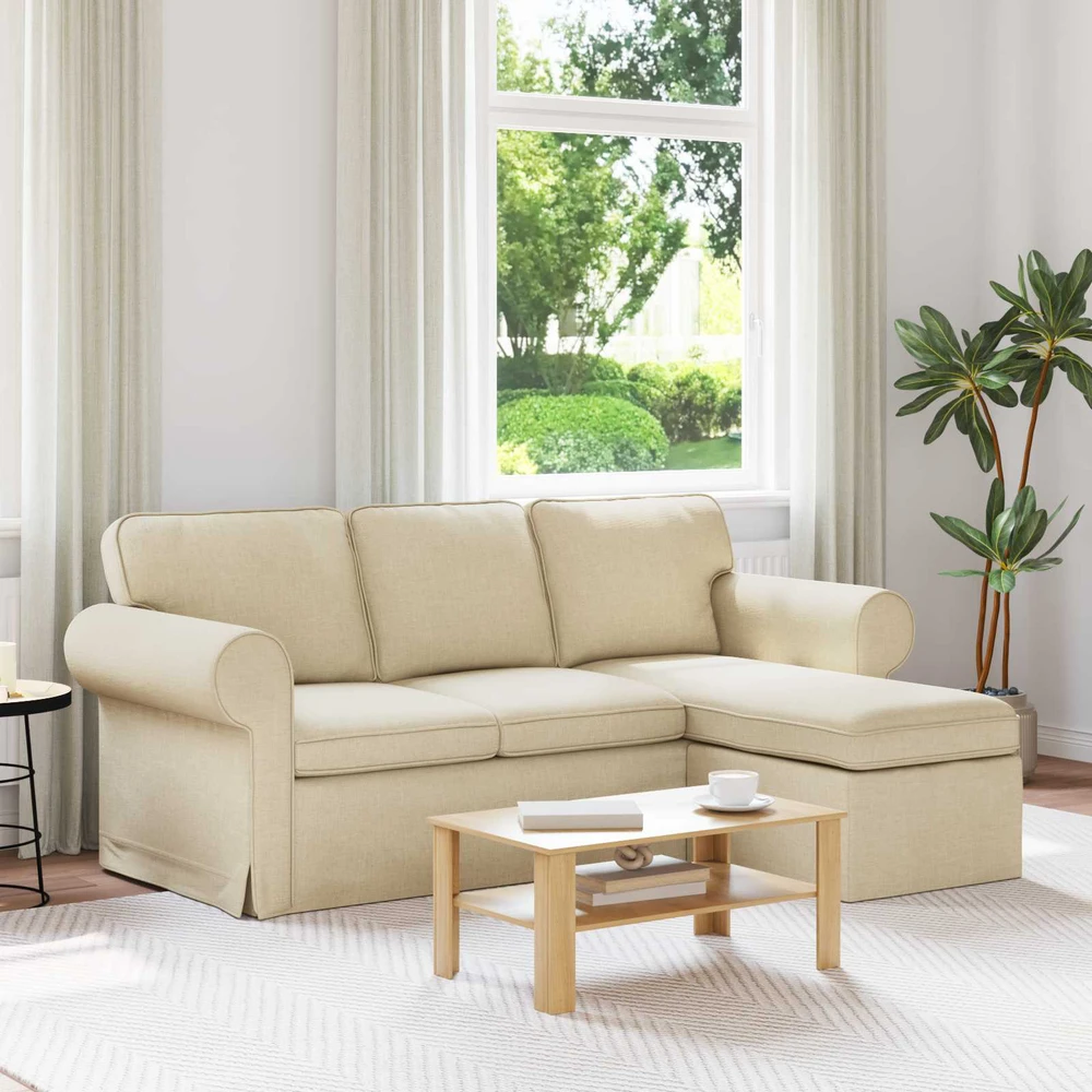 Sofa Kreminė 195 x 138 x 80 cm audinys