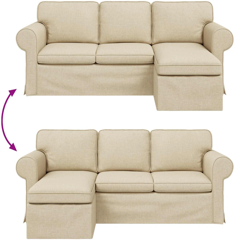 Sofa Kreminė 195 x 138 x 80 cm audinys