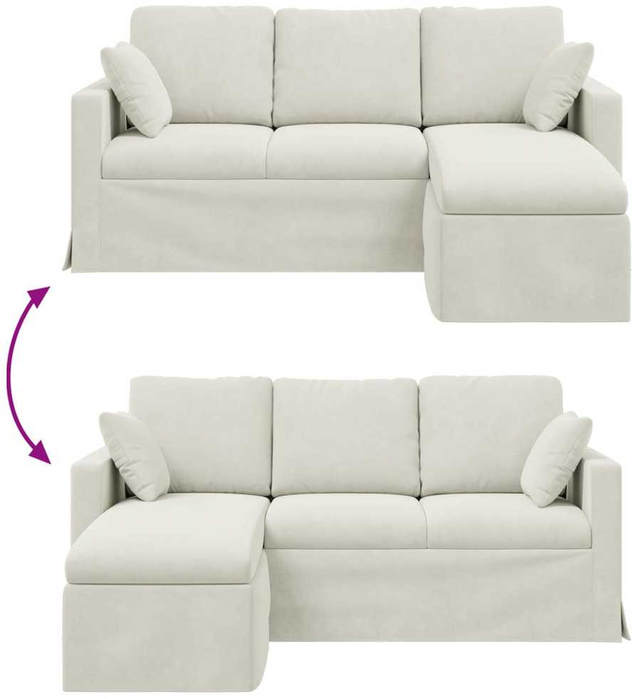 Sofa Kreminė 178 x 134 x 80 cm Aksomas