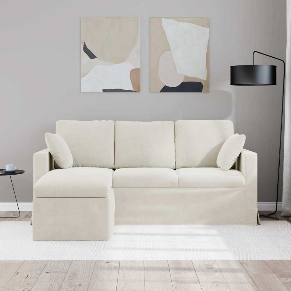 Sofa Kreminė 178 x 134 x 80 cm Aksomas