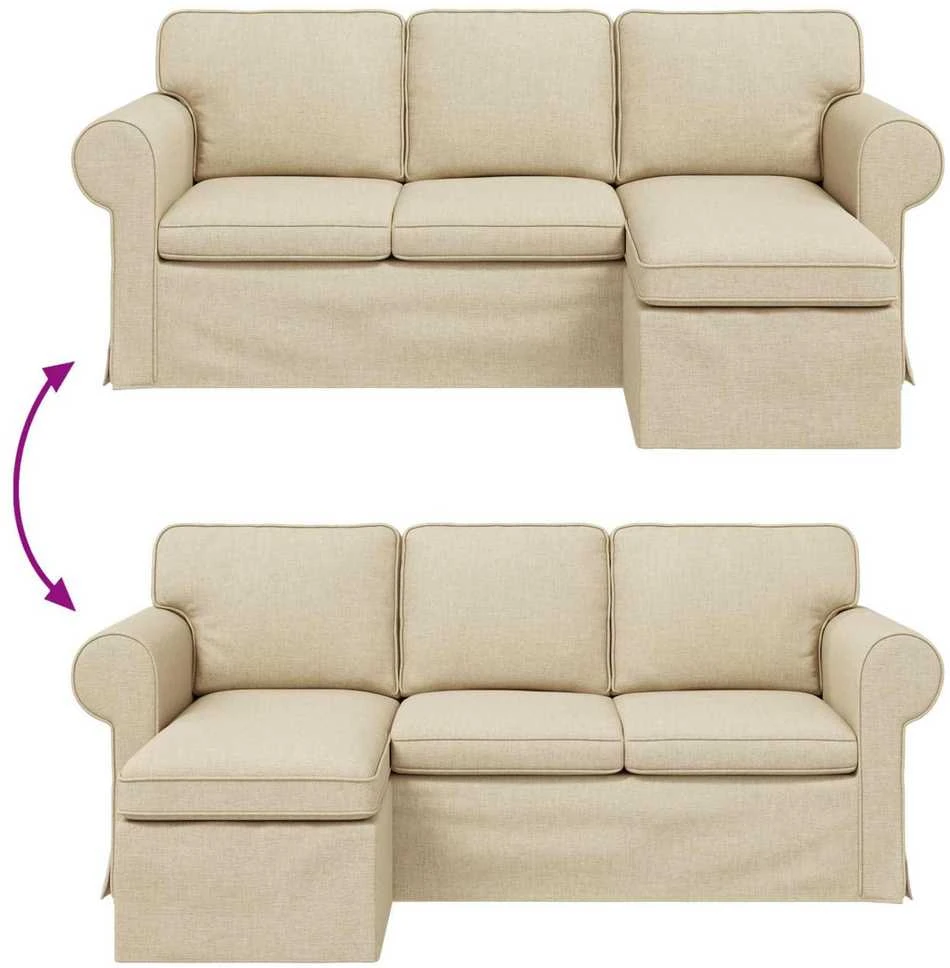 Sofa Kreminė 195 x 138 x 80 cm audinys