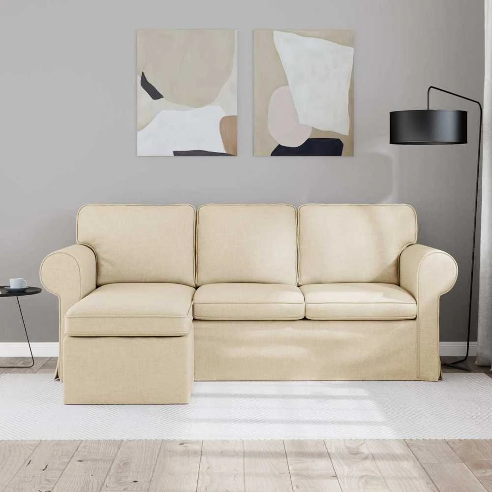 Sofa Kreminė 195 x 138 x 80 cm audinys