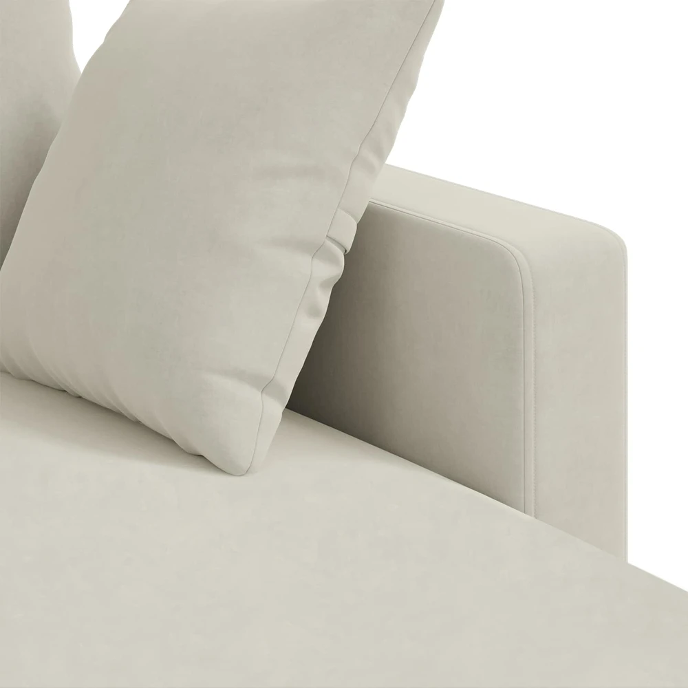 Sofa Kreminė 228 x 134 x 80 cm Aksomas