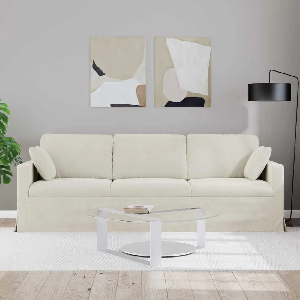 Sofa Kreminė 228 x 78 x 80 cm Aksomas