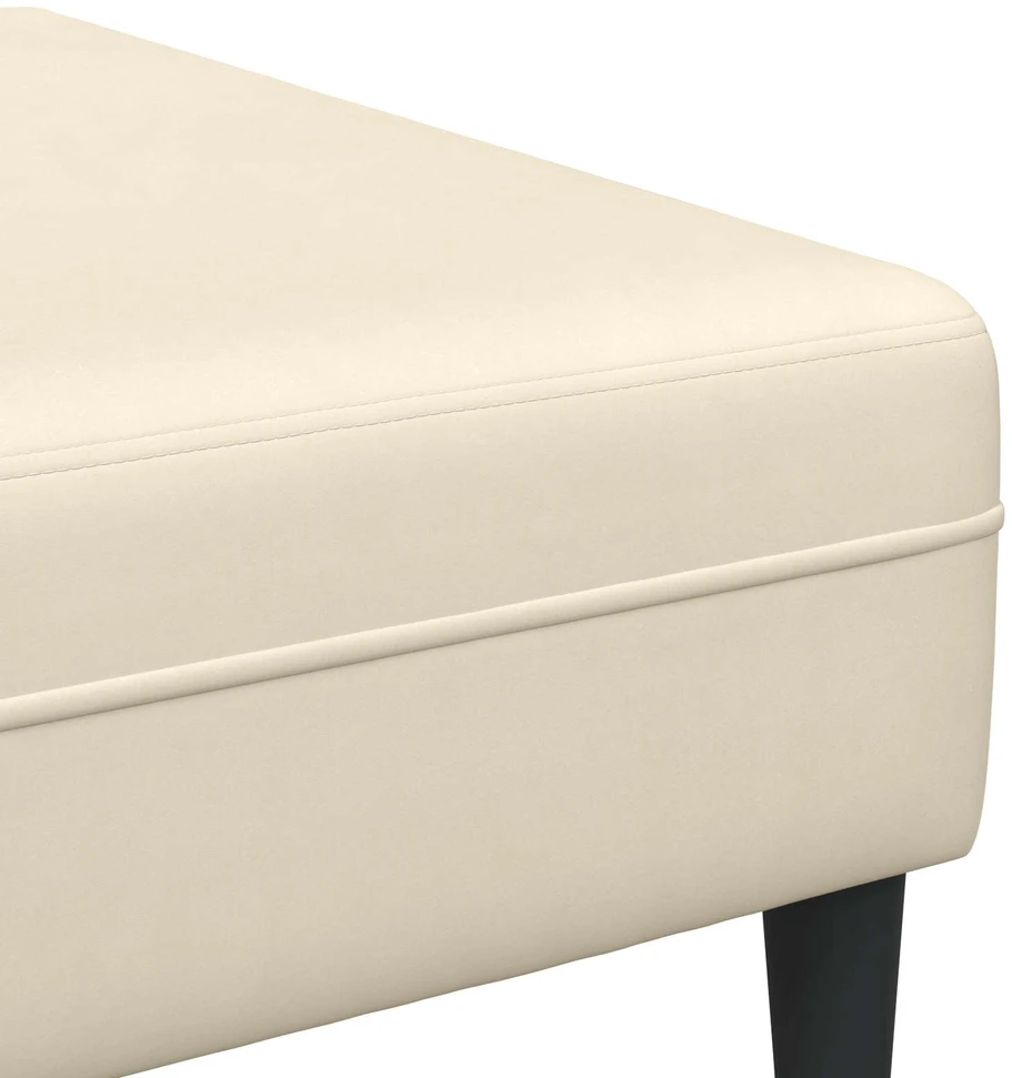 Sofa Kreminė 250 x 188 x 76 cm Kordūrinis audinys