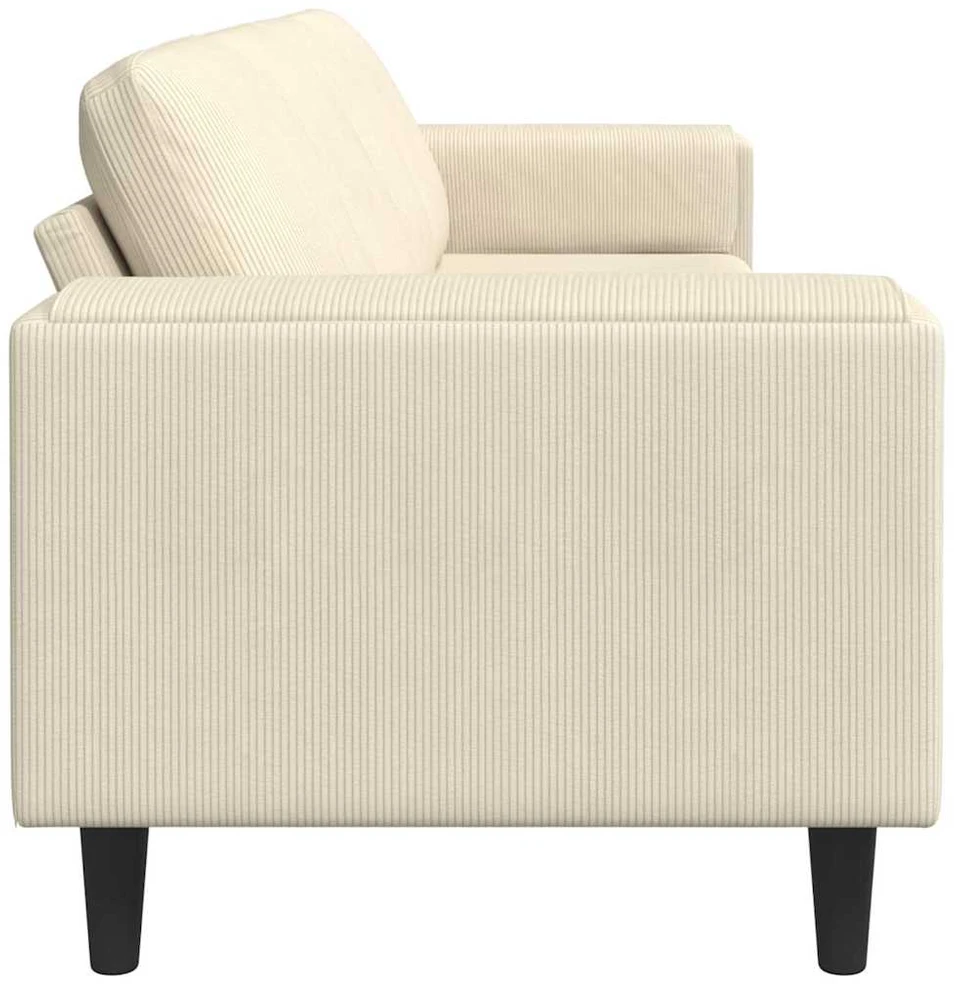 Sofa Kreminė 250 x 77 x 76 cm Kordūrinis audinys