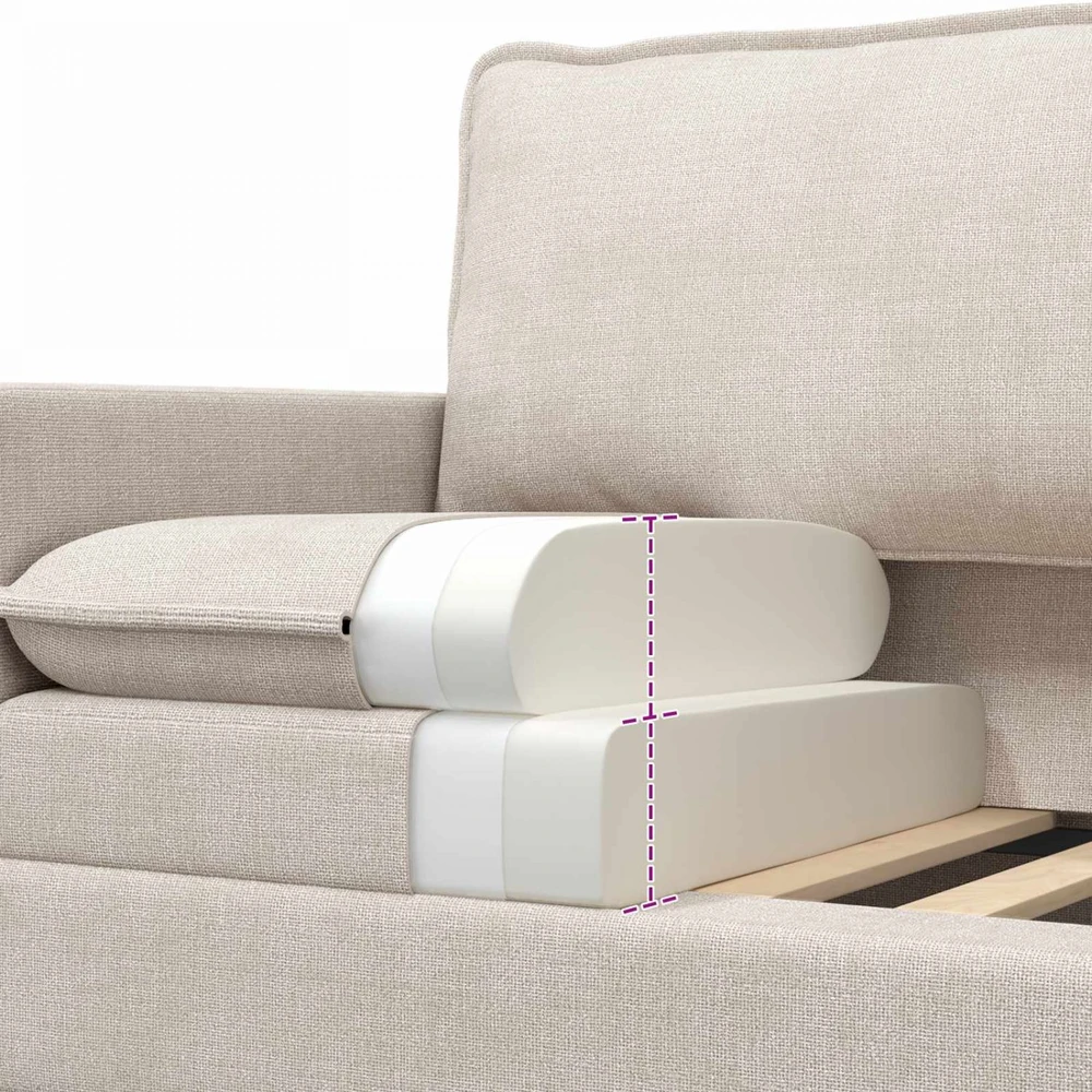 Sofa Kreminė 76 x 81 x 87,5 cm Poliesteris