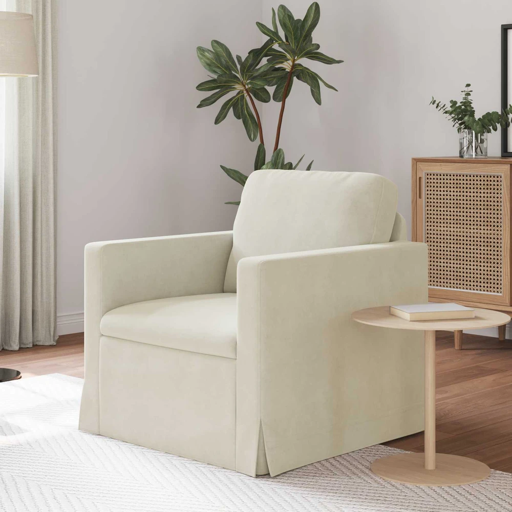 Sofa Kreminė 78 x 78 x 80 cm Aksomas