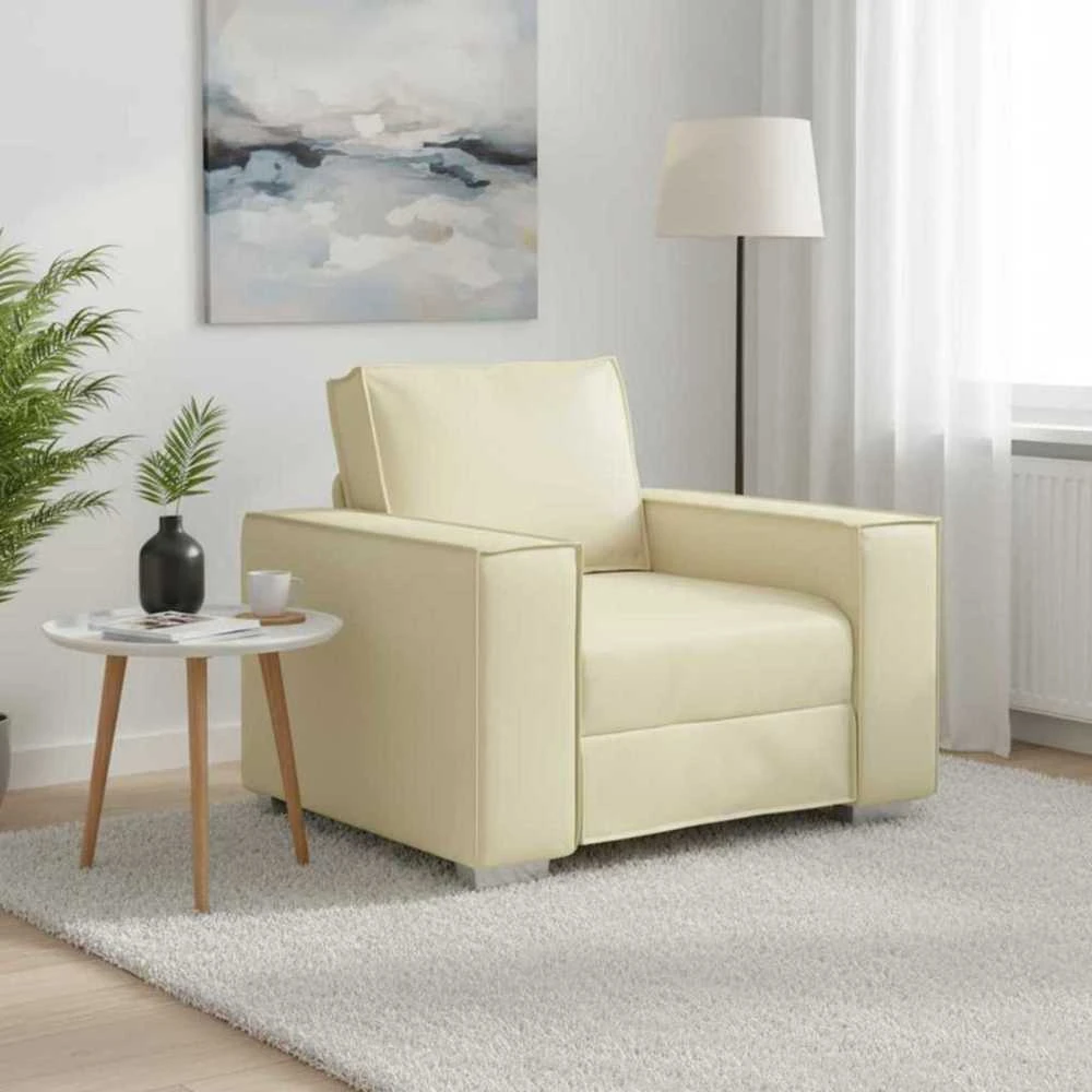 Sofa Kėdė Kreminė 100 cm Dirbtinė oda