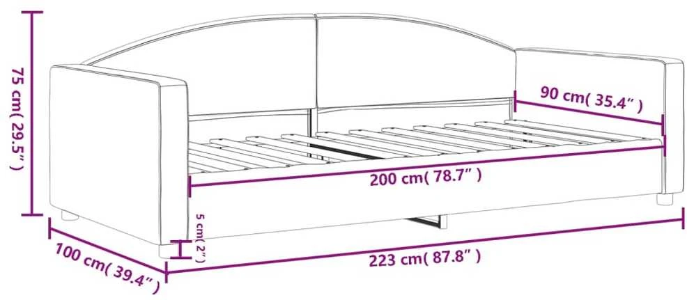 Sofa, kreminės spalvos, 90x200cm, audinys