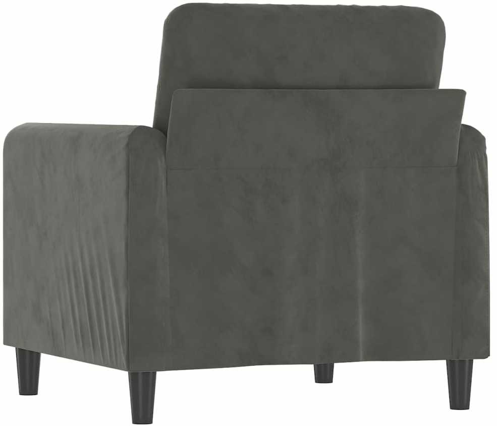 Sofa Krėslas, tamsiai pilkos spalvos, 60cm, aksomas