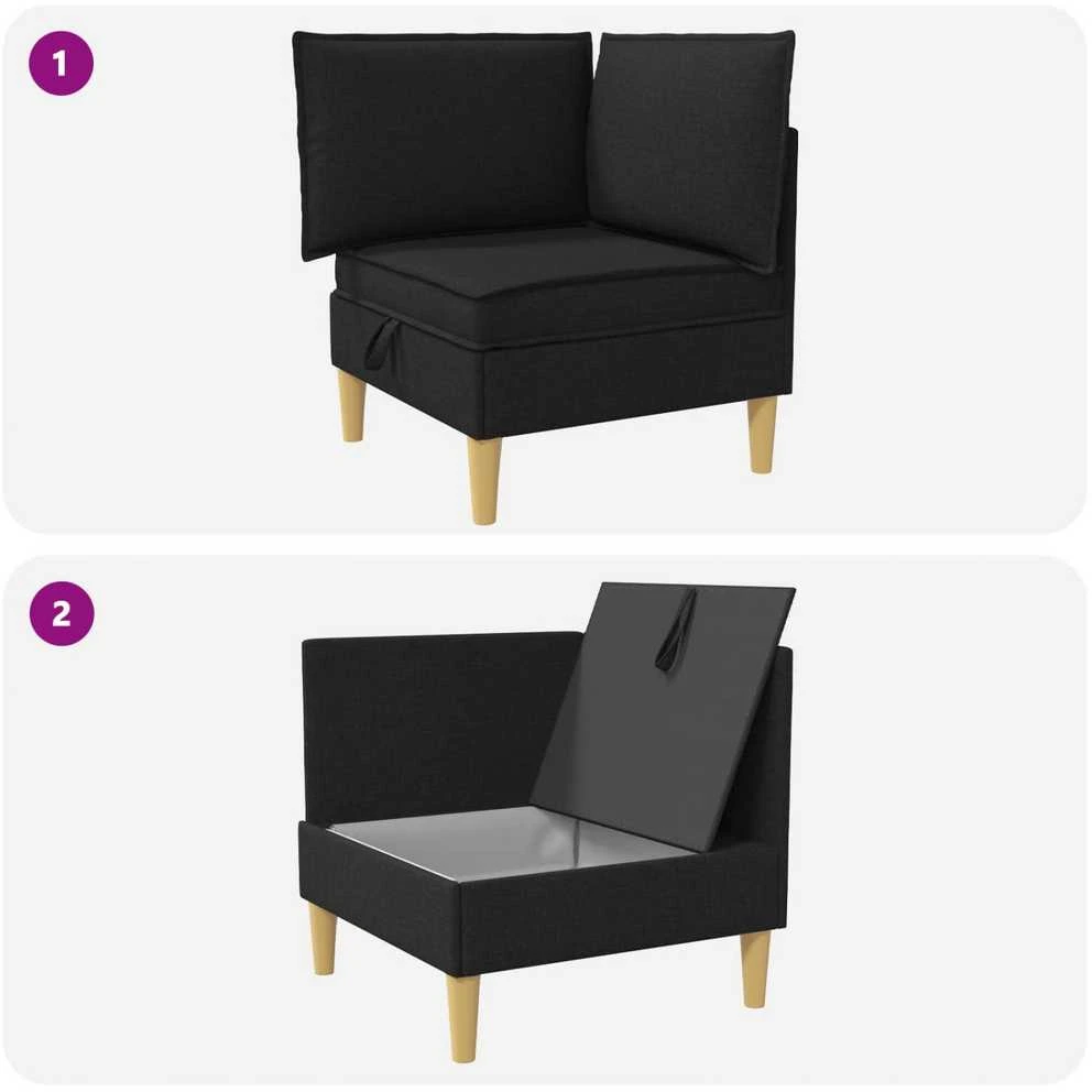 Sofa su saugojimu Audinys